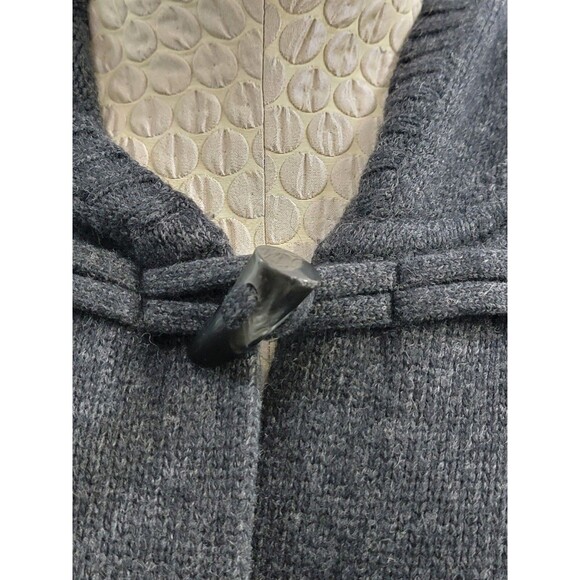 RALPH LAUREN Women's Medium Toggle Closure Hooded‎ Merino Cardigan Sweater EUC - Picture 2 of 13